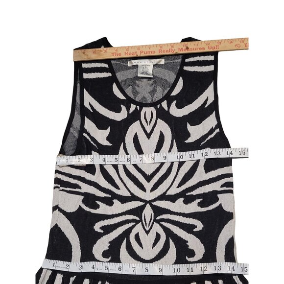 Max Studio Maxi Dress Women Sz L 3910155 Zebra Black White Sleeveless Whimsigoth - Picture 5 of 6